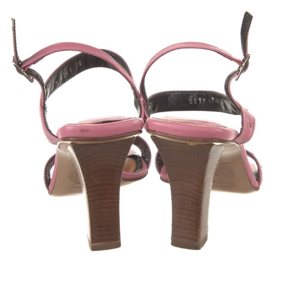 GIANNI VERSACE HEEL WITH DIAMONTE DETAIL Y2k barbie pink size 8 / 38 vintagee - Picture 4 of 10